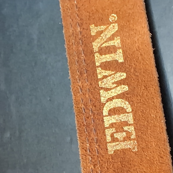 Edwin Mens Brown Leather Belt with Metal Buckle,3859-34. - Picture 7 of 10